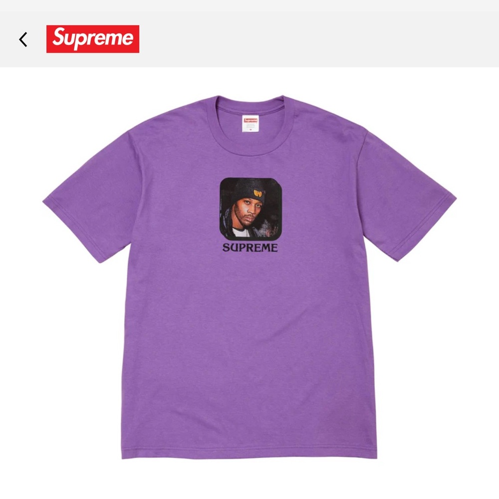 Supreme Wu-Tang Size XL Purple Graphic T-Shirt